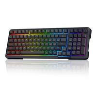 Redragon Wireless Mechanical Keyboard, 3 Mode Gasket Mounted RGB Gaming Keyboard with Volume Knob, Pre-Lubed Linear Switches, MDA-Profile, 98 Keys Hot Swappable Creamy Keyboard for PC/Tablet/Xbox/PS4