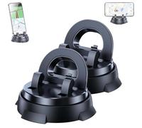 Redreeer Car Phone Holder Mount, 360° Rotatable Strong Suction Mount, with Non-Slip Base, Rock-Solid Hold, Washable Gel Pad, Strong Adsorption Cars Holder for All Models (2 Pcs)