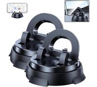 Redreeer Car Phone Holder Mount, Dashboard, Center Console, 360-Degree Rotatable Mobile Holder with Non-Slip Base, Strong Adsorption Car Holder, No Installation Required, Suitable for All Models(2pcs)