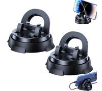 Redreeer Car Phone Holder Mount, Dashboard, Center Console, 360-Degree Rotatable Mobile Holder with Non-Slip Base, Strong Adsorption Car Bracket, Universal for All Models (2pcs)