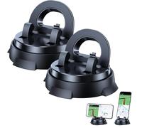 Redreeer Car Phone Holder, Redreeer 360-Degree Rotatable Mobile Holders, with Non-Slip Base, Universal Fit Strong Adsorption Gel Pad for Dashboard, Center Console (2PCS)