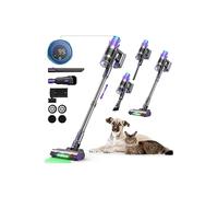 Redroad Cordless Vacuum Cleaner, 55KPA/580W/70Min Stick Vacuum with Smart Display & Anti-Tangle Brush, Green LED Light, Powerful Vacuum for Floors/Carpets/Pet Hair