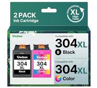 Redsee 304XL Cartuchos de Tinta Remanufacturado para HP 304 XL Negro Compatible con 304XL para HP Envy 5010 5020 5030 5032 Deskjet 2630 2632 2633 3700 3720 3730 3750 3760 3762(Negro y Color,2-Pack)