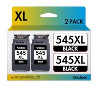 Redsee 545 XL Negro Cartuchos de Tinta Compatible Cartucho Tinta para Canon PG545XL Black PG-545XL 545 para Canon Pixma TS3150 TS3151 TS3350 TS3355 TS3450 MG2550S MG2950 MG4250 (545XL Negro, 2-Pack)
