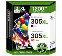 Redsee Cartuchos de tinta 305XL compatibles con cartuchos de tinta HP 305 negro y color 305xl para HP Deskjet 2810e cartuchos de tinta Deskjet 2700 2710e 2800e Envy 6020e Envy Pro 6400 DeskJet Plus