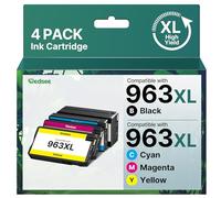 Redsee Paquete múltiple de Cartuchos de Tinta 963XL de Repuesto para Cartuchos de Tinta 963XL para HP OfficeJet Pro 9010 9020 9015 9012 9022 9014 9016 9018 (Paquete de 4)