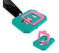 REDSHIFT Mousetrap Pedal Adapters for SPD Clipless, Teal/Pink