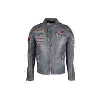 Redskins Nitro Barcelona Chaqueta de Cuero, Elephant, M De los Hombres
