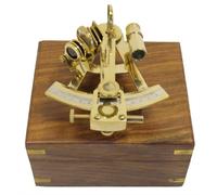 RedSkyTrader Astrolabe Sextant Latón 5" W/Caja de Madera - Colección Nautica