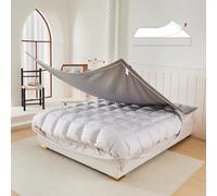 REDSSEN Easy Bedding - Juego de funda nórdica con cremallera de 3 caras, funda de edredón de poliéster de los años 150 con funda de almohada, sistema de triple cremallera para cambiar fácilmente la