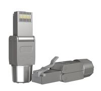 RedStar24 Conector RJ45 sin herramientas CAT 7 - Conector de red para cable de instalación AWG 22-24 - Cable LAN CAT7 CAT6a, cable de red Ethernet - Apantallado - LSA para montaje en campo - 10 Gbps