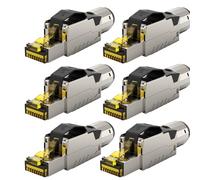 RedStar24 Conector RJ45 sin herramientas CAT 8 - Conector de red para cable de instalación AWG 22-24 - Cable LAN CAT8 CAT7, cable de red Ethernet - Apantallado - LSA para montaje en campo - 40 Gbps