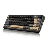 RedThunder K65 60% Wireless Mini Teclado Mecánico Gaming con botón, QWERTZ,Gasket, BT/USB-C/2,4GHz, Software, Hot-swap, Interruptor lineal táctil, RGB, tapas de teclas PBT resistentes a la abrasión