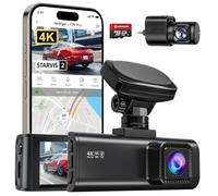 REDTIGER 4K/2.5K+1080P Dashcam Coche, STARVIS 2, 64GB Incluida,WiFi 5,8GHz