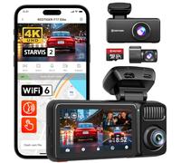 REDTIGER 4K+2,5K+1080P Dashcam Delantera/Trasera, 128GB Incluida, STARVIS 2