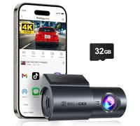 REDTIGER 4K Dashcam Coche Frontal,5.8G WiFi,Camara Vigilancia para Coche con Visión Nocturna,WDR, Modo de Aparcamiento 24H,Grabación en Bucle,Instalación en Dos Pasos,Tarjeta de 32 GB Incluida(F11)