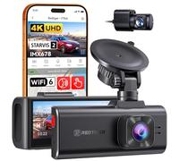 REDTIGER F7NA 4K Dual Dash Cam, STARVIS 2 IMX678, 8MP, 5GHz WiFi (descarga rápida de 30 MB/s), 4K frontal 1080P trasero, GPS, control de voz, WDR, visión nocturna HDR, modo de estacionamiento 24H, sin