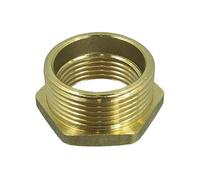 Reducción con valona hexagonal hembra-macho latón 1" a 1.1/2"