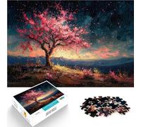 Reducción del estrés Interesante Atardecer de Flor de Cerezo Rompecabezas para Adultos 2000 Piezas 70x100cm Mejorar el Amor Entre Parejas Apto para Mayores de 14 años.