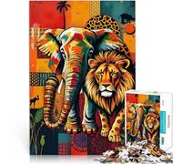 Reducción del estrés Interesante El Mundo de Las Bestias Rompecabezas para Adultos 1000 Piezas 50x75cm Regalo de cumpleaños Apto para Mayores de 14 años.