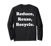 Reduce Reuse Recycle Environmental Awareness Manga Larga