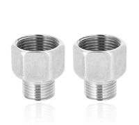 Reducing PipeAdapter, Stainless Steel Hex Head Reducer Threaded PipeAdapter Male Thread G1/2 Female Thread G3/4 for Plumbing, Hardware, Gas