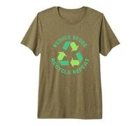 Reducir Reutilizar Reciclar Repetir Reciclaje Día de Tierra Camiseta Premium