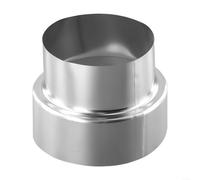 Reductor de adaptador de chimenea de acero inoxidable para integración de revestimiento de humos con redes de tuberías perimetrales redondas (Ø120 mm/Ø100 mm)