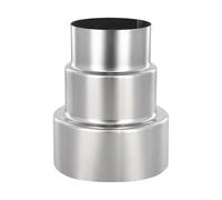 Reductor de adaptador de chimenea de acero inoxidable para integración de revestimiento de humos con redes de tuberías perimetrales redondas (Ø100mm/Ø70mm)