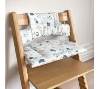 Reductor de asiento para trona, cojín de asiento para bebé, 2 piezas, cojín de algodón para niños, cojín acolchado para trona y silla de bebé Safari