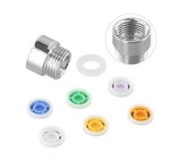 Reductor de caudal de ducha, limitador, válvula de rosca, ahorro de agua, 6 caudales diferentes, limitador de manguera, duchas domésticas
