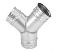 Reductor de codo de acero galvanizado de 125 mm para extractor de humo, junta de tubo robusta (10 cm)