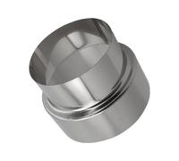 Reductor de conducto de acero inoxidable plateado de fácil instalación de 120 mm a 100 mm, junta reductora de tubo de escape, 1 pieza