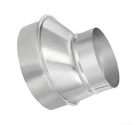 Reductor de conducto excéntrico de 6 a 4 pulgadas, adaptador de ventilación compensado galvanizado para uso en aplicaciones de extracción de cocina y ventilación de secadora