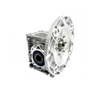 Reductor de engranaje helicoidal de aluminio NMRV030 orificio de salida 14mm ancho de llave 5mm brida 63B5 for motor paso a paso/servo(50 ratio 1)