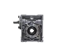 Reductor de engranaje helicoidal entrada con eje 5:1 a 100:1 NRV75, 24 mm, orificio salida 28, reductor turbina manivela(Ratio 7.5 to 1)