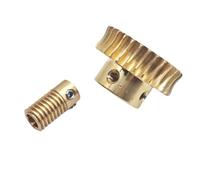 Reductor de engranajes de turbina de cobre con relación 1:30, eje de tornillo sin fin de 7 x 20 mm, módulo 0,5, 30 dientes, engranaje sin fin de cobre Reductor turbina(4mm rod 4mm gear bore)
