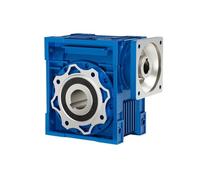 Reductor de engranajes helicoidales de alta precisión NMRV063 for motor paso a paso Nema 43 51 o servomotor de brida 130, caja de cambios de 1,5 kW(80 servo motor,NMRV63 Ratio 50)