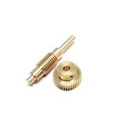 Reductor de engranajes helicoidales de turbina de cobre de módulo 0,5, 1 cabezal, giro a la derecha, varios tamaños(1 to 30 ratio 4mm bore)