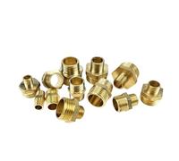 Reductor De Latón 10 Uds 1/8 "1/4" 3/8 "1/2" hilo macho a hembra casquillo hexagonal conectores de tubo latón adaptador acoplador accesorio roscado(1l4 to 1l2)