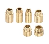 Reductor De Latón Conector de extensión grifo latón, rosca G1/2 for calefacción agua potable, instalación accesorios ducha, 4 Uds(1cm)