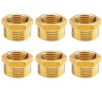 Reductor de latón G1/2" a G1/4"(macho Ø 20mm x hembra Ø 12mm),4 piezas Racor de reducción G1/2" macho X G1/4" hembra,racor roscado Racores de latón