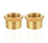 Reductor de latón G1" a G3/4"(macho Ø 32mm x hembra Ø 25mm),2 piezas Racor de reducción G1" macho X G3/4" hembra,racor roscado Racores de latón