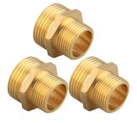 Reductor de latón G3/4" x G1/2" macho/macho,3 piezas Racor doble reducido G3/4 a G1/2 pulgadas (Ø 25,7mm x Ø 20,3mm),Rosca macho en ambos lados G3/4" x G1/2",Racor roscado racores de latón