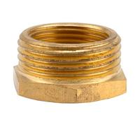 Reductor de latón GARDENA: conector de latón para conexión de tubería con un acoplamiento rápido, 33,3 mm (G 1 ") - AG / 26,5 mm (G 3/4") - IG (7271-20)