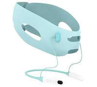 Reductor de papada con modos de cuidado dual y del cuello Mascarilla de estiramiento facial, 9 niveles y 6 modos de masaje Dispositivo de estiramiento facial en V, azul cielo.