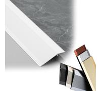 Reductor de piso de tira de transición de piso de aluminio | Rampa de umbral de metal for puerta, tira de umbral de puerta for desigualdades(White,40in(100cm))