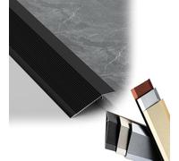 Reductor de piso de tira de transición de piso de aluminio | Rampa de umbral de metal for puerta, tira de umbral de puerta for desigualdades(Black,60in(150cm))