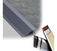 Reductor de piso de tira de transición de piso de aluminio | Rampa de umbral de metal for puerta, tira de umbral de puerta for desigualdades(Gray,48in(120cm))