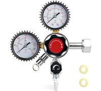 Reductor de presión de CO2 W21.8 con doble manómetro y filtro, regulador de presión reutilizable profesional para grifo de cerveza, cerveza y máquina de cerveza, reductor de presión CO2 compatible con